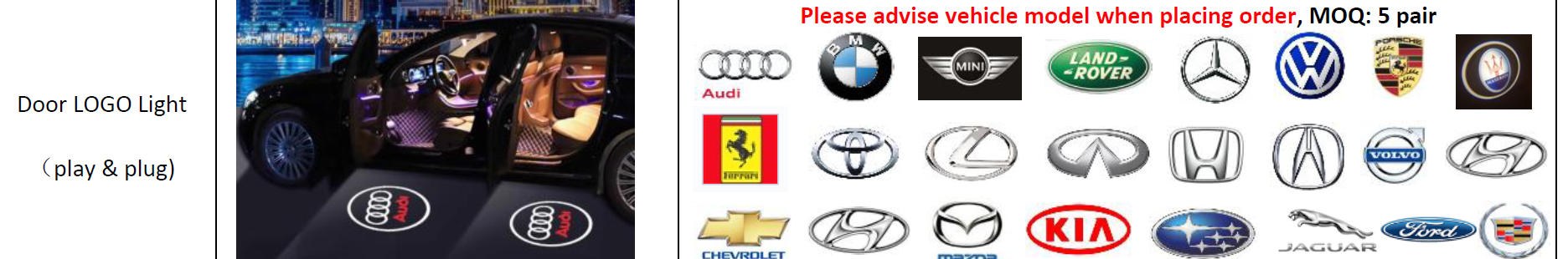 Car door logo light compatible brands
